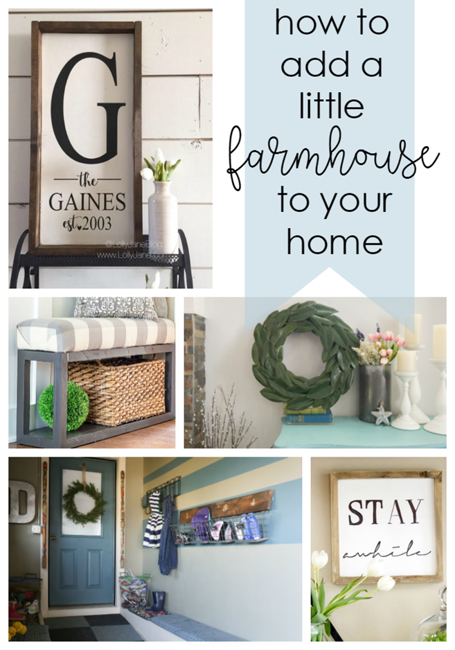 How to Add a Little Farmhouse to Your Home at GingerSnapCrafts.com #farmhouse #forthehome