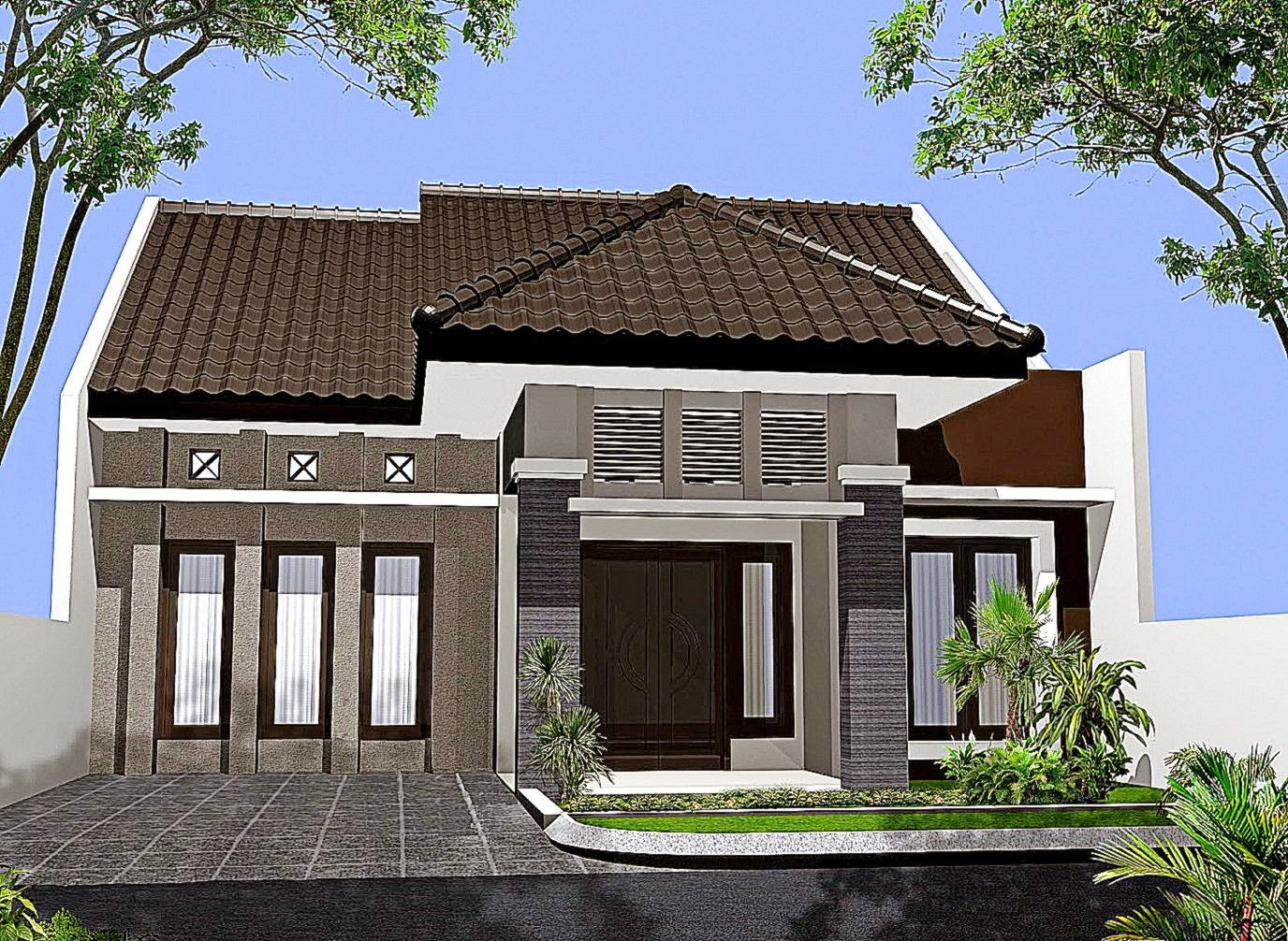 50 Rumah Minimalis 1 Lantai 2 Lantai Tampak Depan Samping