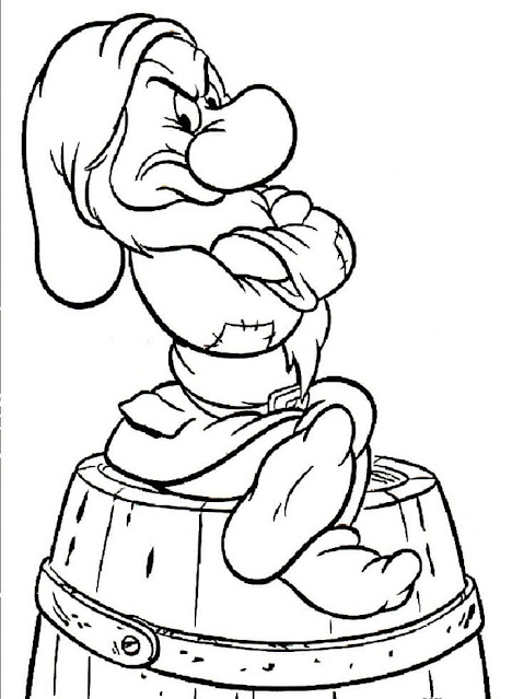 Grumpy Dwarf coloring pages 3
