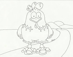 desenho para colorir galinha pintadinha