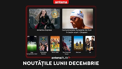 AntenaPLAY în decembrie: filme de Crăciun, seriale noi, Cupa Ligii Portugaliei, Liga Portugal, Serie B, gale de fight, Campionatele Europene de înot, Cupa Mondială de tenis de masă, Liga Campionilor Asiei