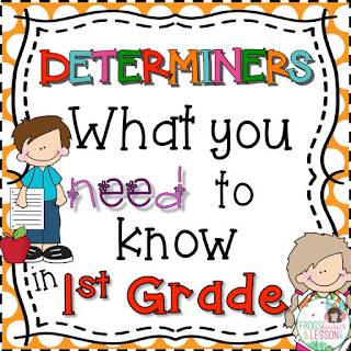 1st Grade Determiner Activities