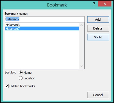 Cara memberi tanda bookmark di dokumen Ms. Word untuk menandai halaman penting 