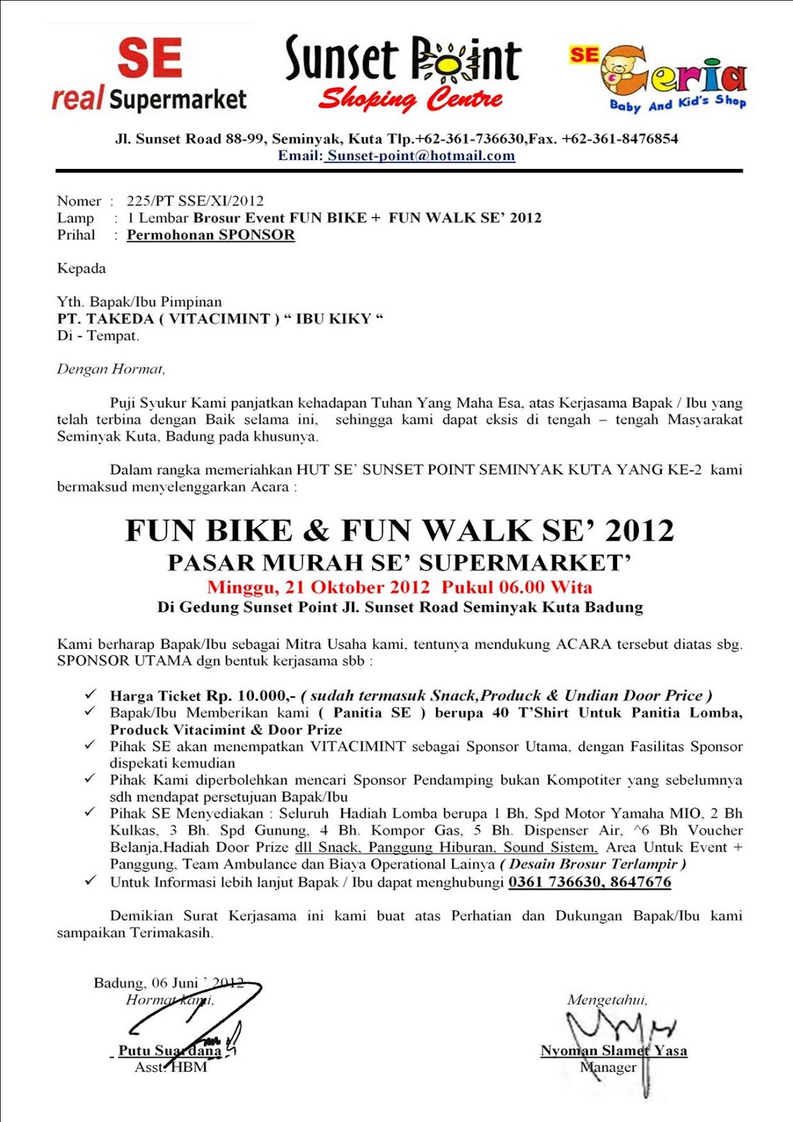 Event Fun Bike Fun Walk Sunset Point Mall