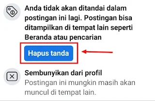 6. Cara Menghapus Tanda di FB Lite