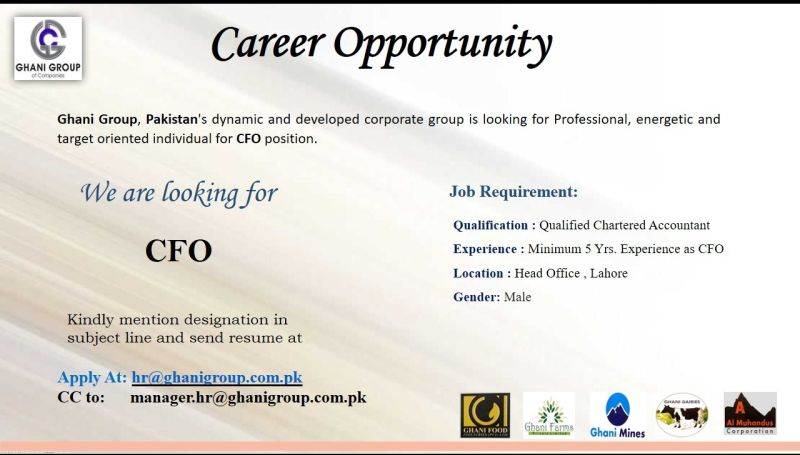 Jobs in Ghani Group March 2022