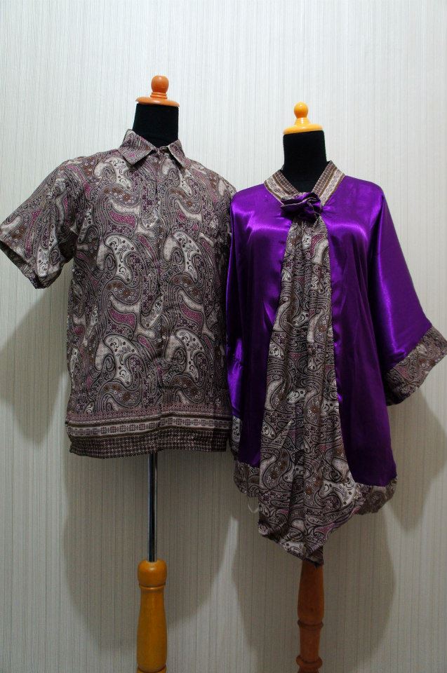  Baju  Grosir  Jogja  Sarimbit Batik Atasan Lowo SBAL Ungu 