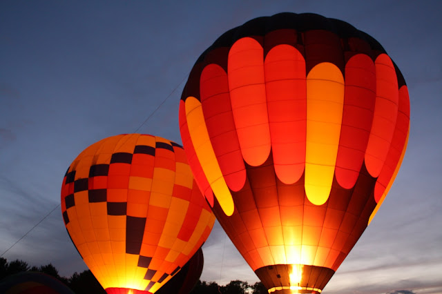 Evening balloon glow in Waterford, Wisconsin