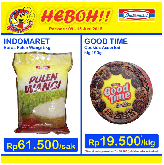 Promo Indomaret ; Harga Heboh Minggu Ini Periode 9-15 Juni 2016