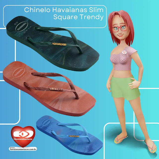 Chinelo Havaianas Slim Square Trendy