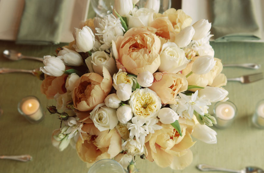 pink peony wedding flowers centerpiece