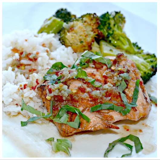 Fast Salmon with a Ginger Glaze