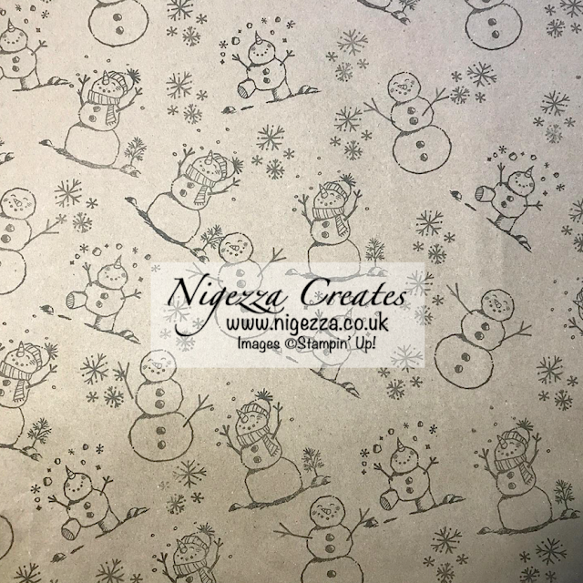 Nigezza Creates Wrapping Paper with Stampin' Up! Snowman Season