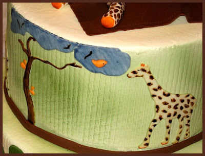 Custom Baby Shower Cakes on Truly Custom Cakery  Llc  Giraffe Baby Shower Cake To Match Bedding