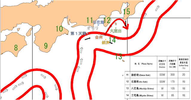 ４月　２０２５年　海水温　まとめ　駿河湾　相模湾　静岡県　ショア　オフショア　黒潮