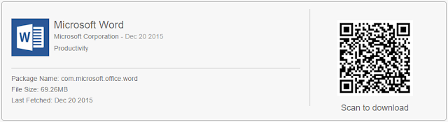 Download Microsoft Word APK QR Code