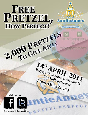 Auntie Anne’s FREE Pretzel Day