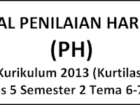 Soal Penilaian Harian K13 kelas 5 Semester 2 (Tema 6-7-8-9) 