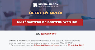 UN RÉDACTEUR DE CONTENU WEB