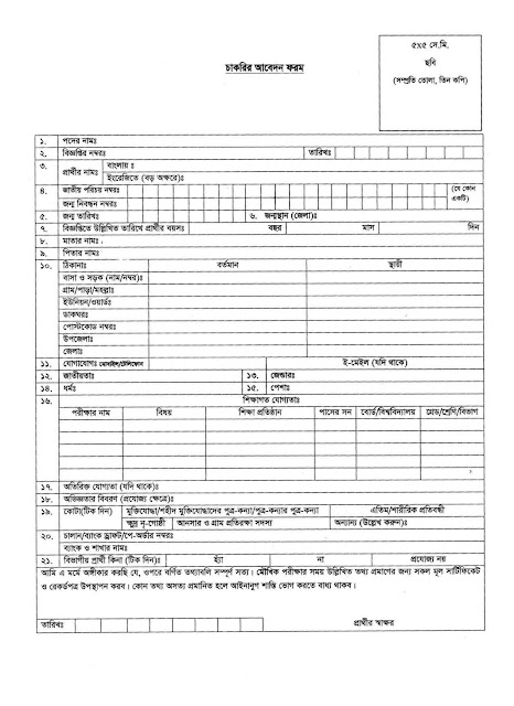 Ministry of Women and Children Affairs Job Application Form