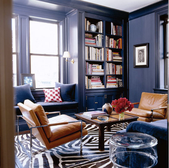 Navy Blue Living Room