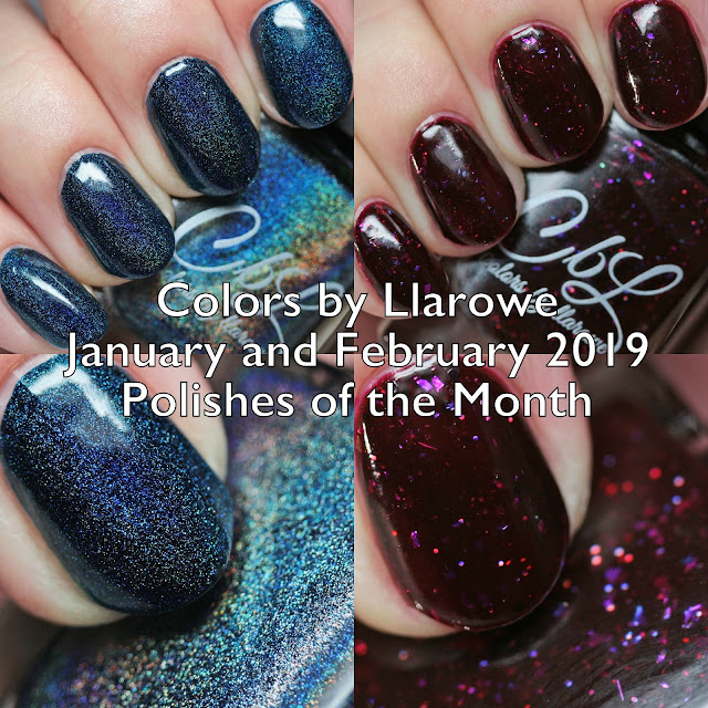 Colors by Llarowe January and February 2019 Polishes of the Month