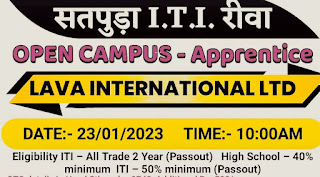 Lava International Ltd - ITI Campus Placement in Satpuda Private ITI Rewa, Madhya Pradesh for Apprentice