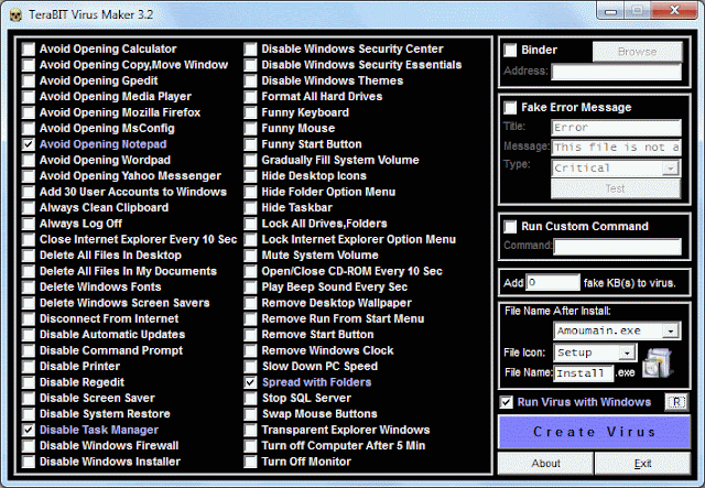 TeraBIT Virus Maker