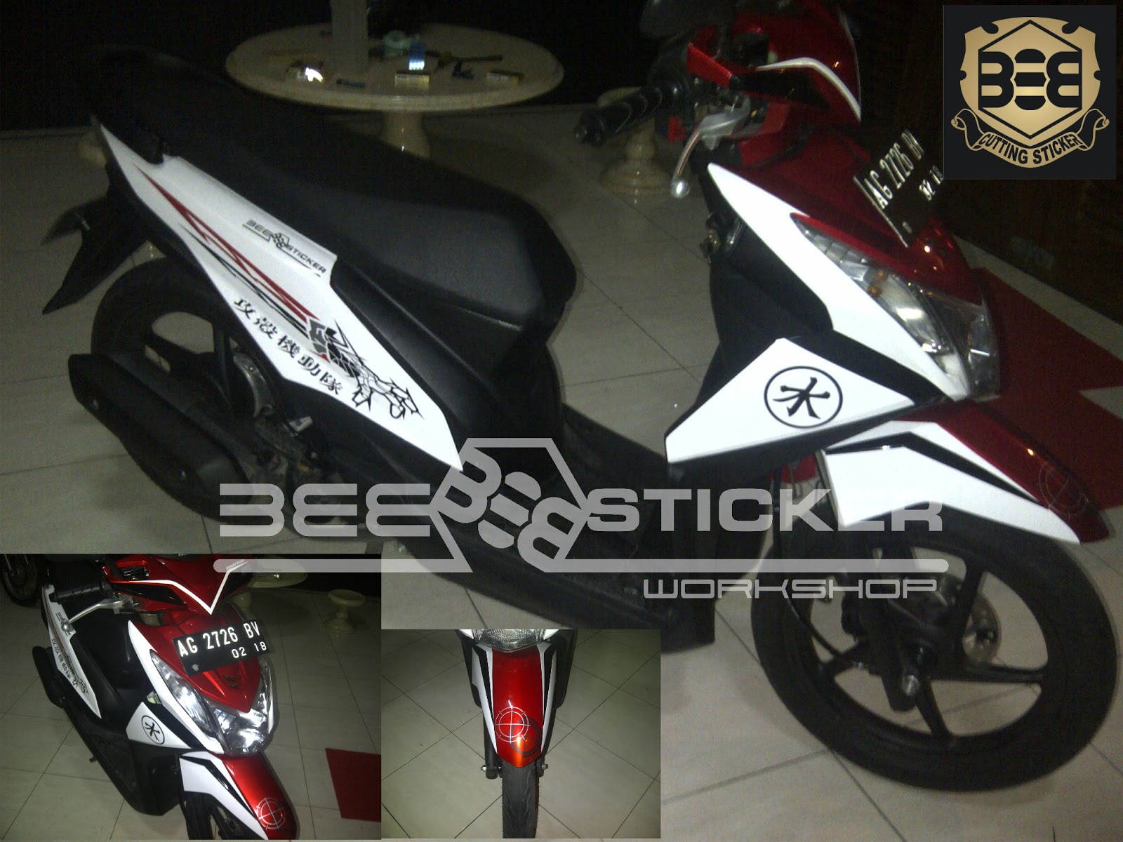 84 Modifikasi Stiker Motor Beat Fi Terlengkap Gendoel Motoer