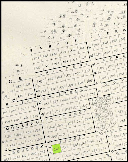 1837 Adelaide Town Map showing Hamilton's selection.