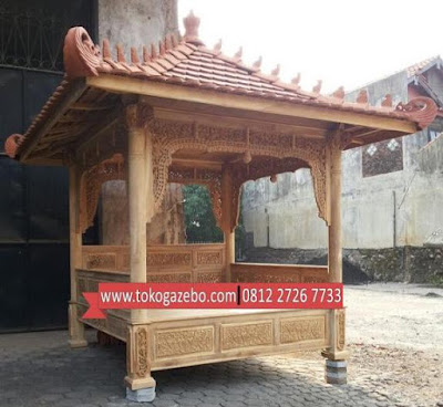 Gazebo Kayu Ukir Jati