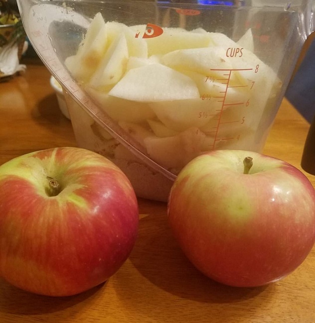 diced mcintosh apples