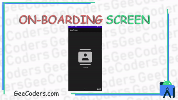 شرح تصميم لصفحة البداية في التطبيق | onboarding android studio
