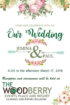 Watercolor invitation layout