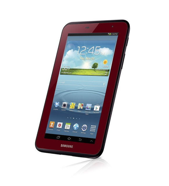 Spesifikasi Samsung  Galaxy  Tab 2  7 0 Garnet Red Color 