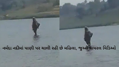 VIDEO: Woman walking on water in Narmada river, the truth came out as the video went viral