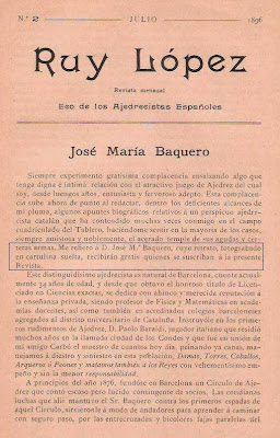 Artículo de José Tolosa y Carreras en la Revista Ruy López (1)
