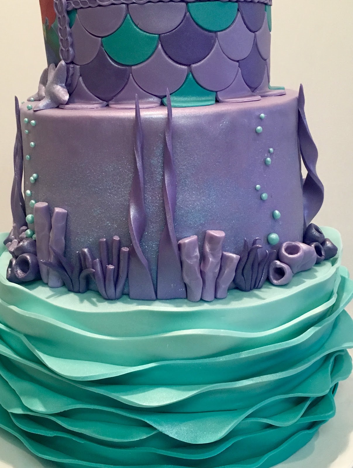 MyMoniCakes Under  the Sea  Little Mermaid Theme cake  with 