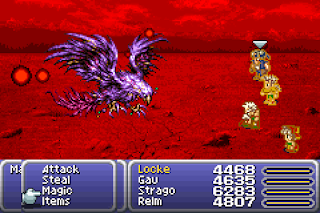 Strago uses the Lv.4 Flare Lore in Final Fantasy VI.