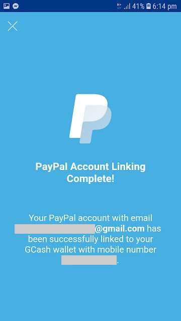 linking paypal to gcash confirmed
