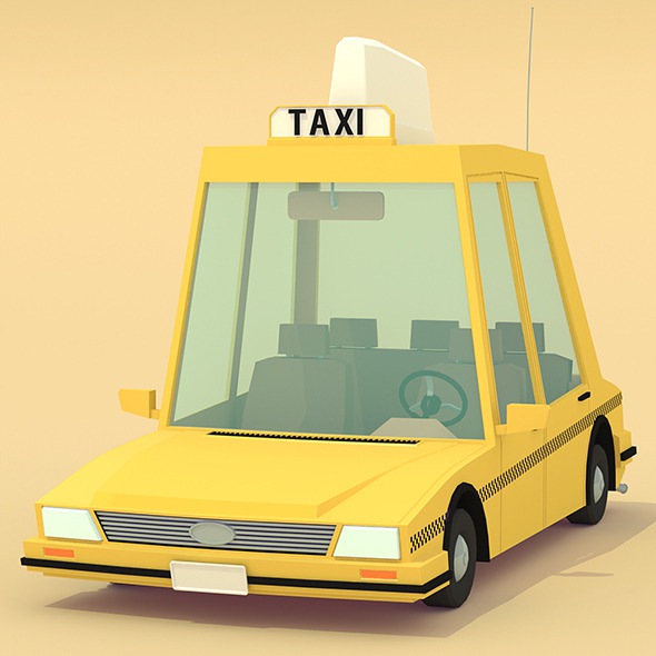 Free premium taxi 3D models download