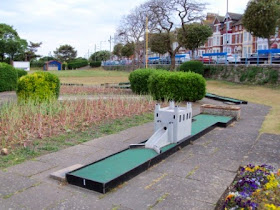 Hole 1 of the South Parade Crazy Golf course in Skegness, Lincolnshire