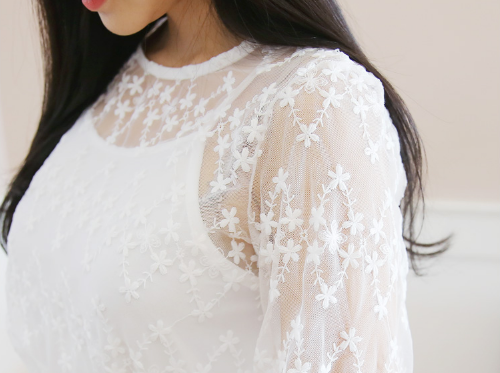 Floral Lace Print Dress