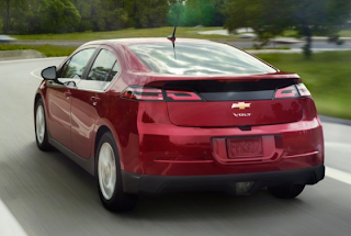 2013 Chevrolet Volt rear view red