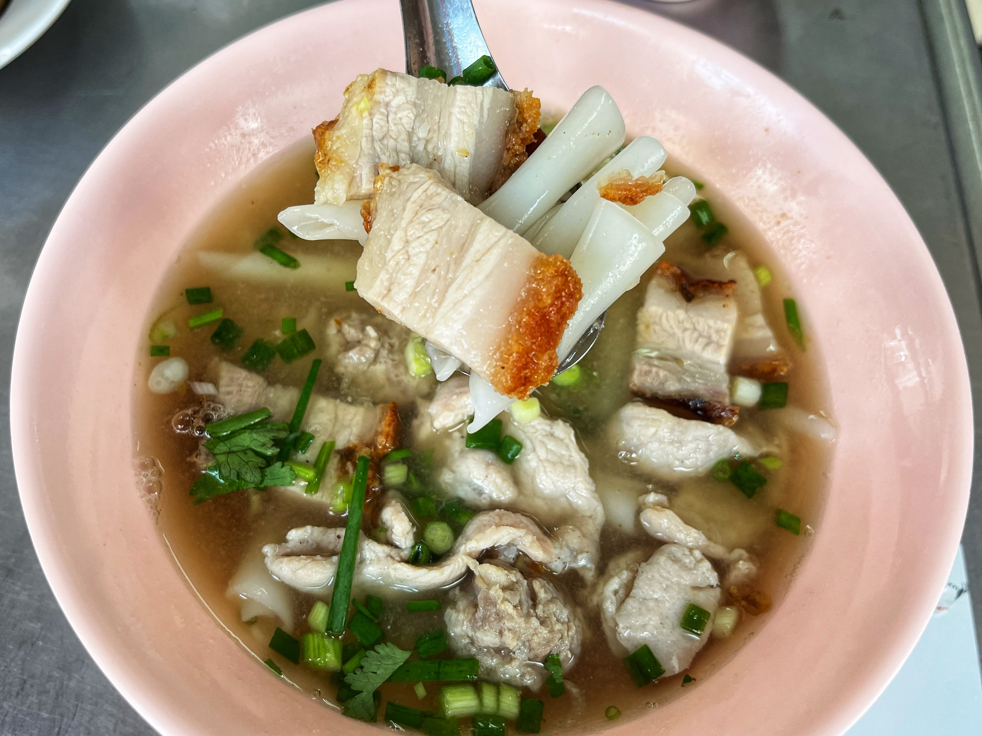kuay jab, or peppery rolled noodle pork soup