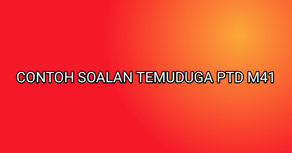 Soalan Rujukan Ptd - Contoh Kia