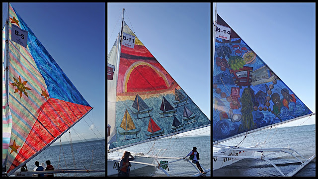 painted sails at the Iloilo Paraw Regatta