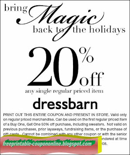 Free Printable Dress Barn Coupons