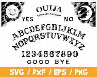 Ouija Board SVG, Spirit Board SVG, Talking Board SVG, Halloween Svg, Ouija Cut File, Ouija Board Diy, Cut File, Ouija Sticker, Clipart, Png