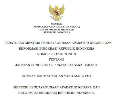 Permenpan Nomor 23 Tahun 2018